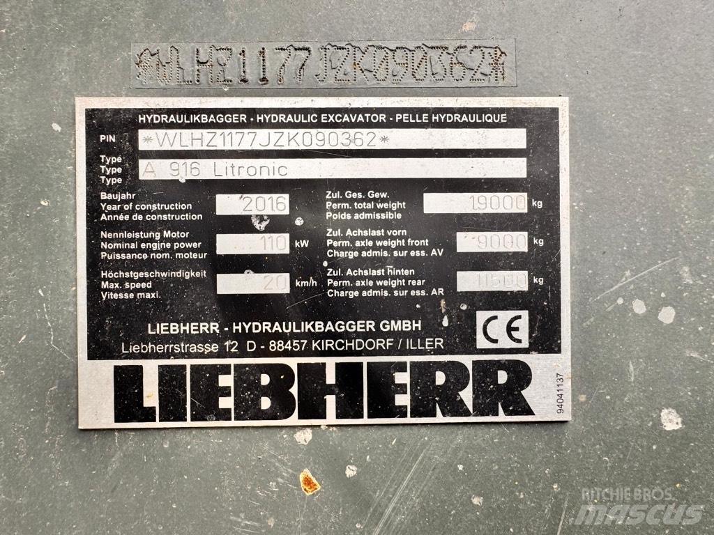 Liebherr A 916 Bageri točkaši