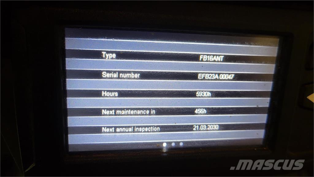 Mitsubishi FB16ANT Električni viljuškari