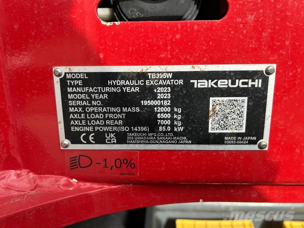 Takeuchi TB 395 W Bageri točkaši