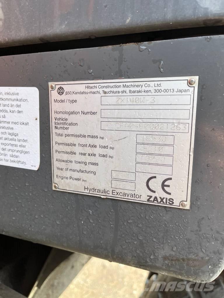 Hitachi ZX140W-3 Bageri točkaši