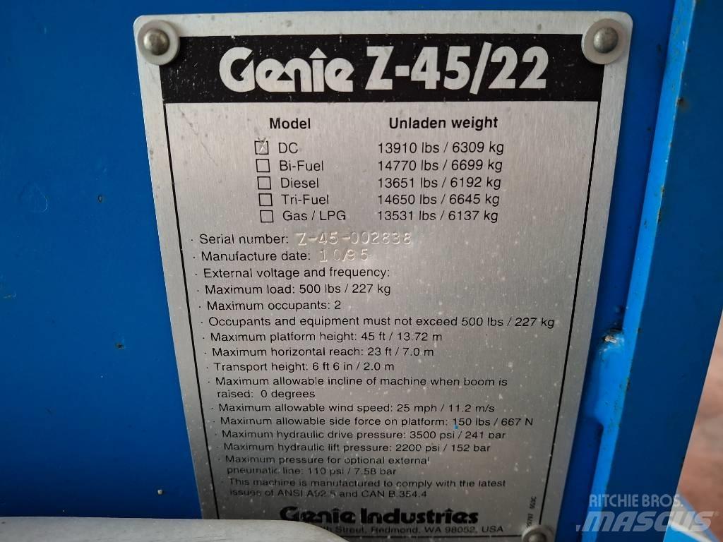 Genie Z 45/22 BOOM Zglobne podizne platforme