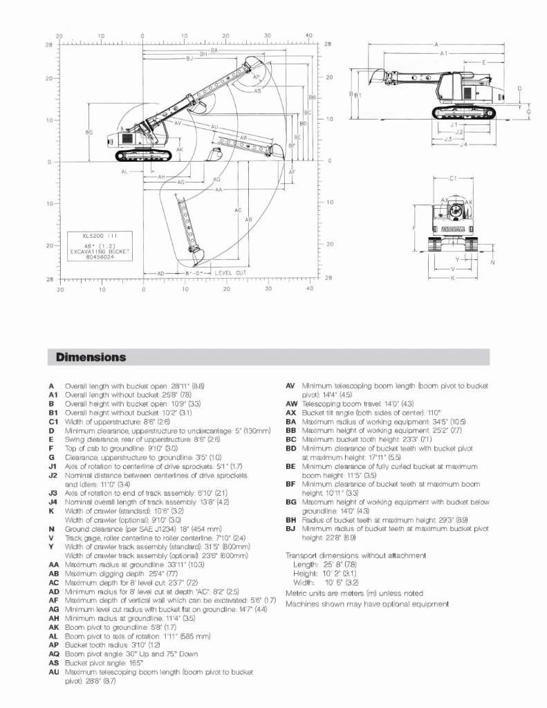 Gradall XL 5200 III Bageri guseničari