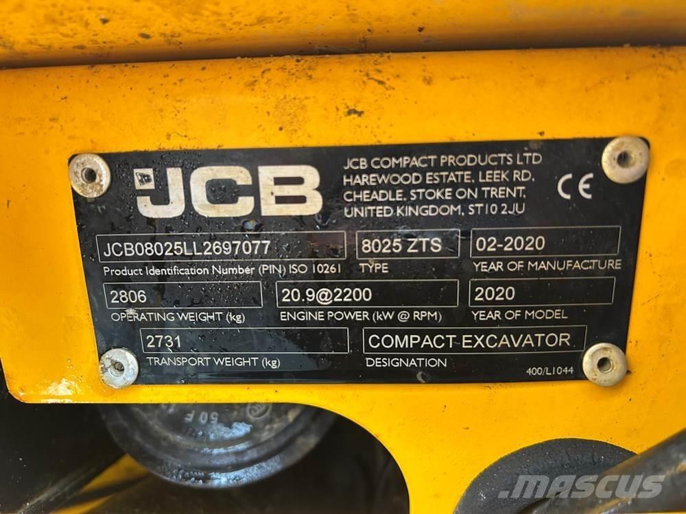 JCB 8025 Mini bageri < 7t