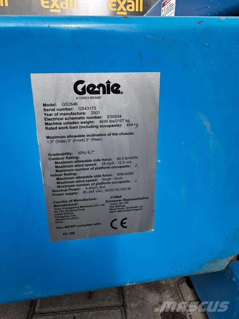 Genie GS 2646 Makazaste platforme
