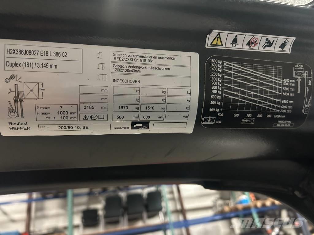Linde e18l-02 Električni viljuškari