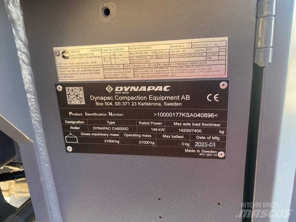 Dynapac CA 6500 D Valjci sa jednim bubnjem