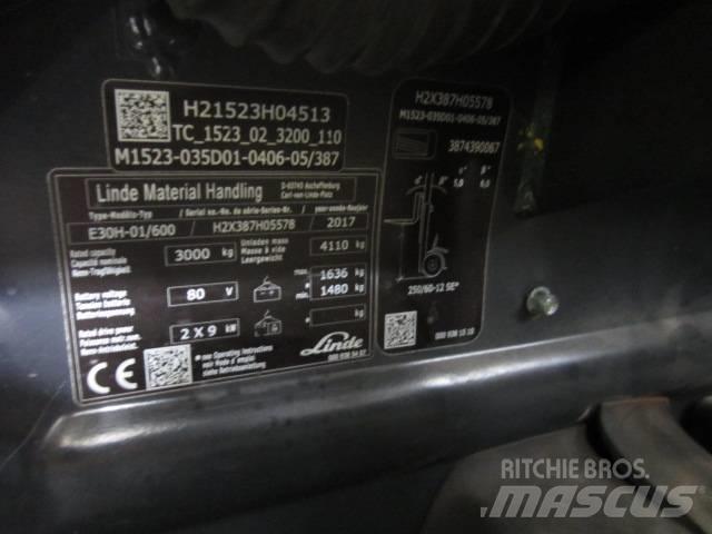 Linde E30H Električni viljuškari