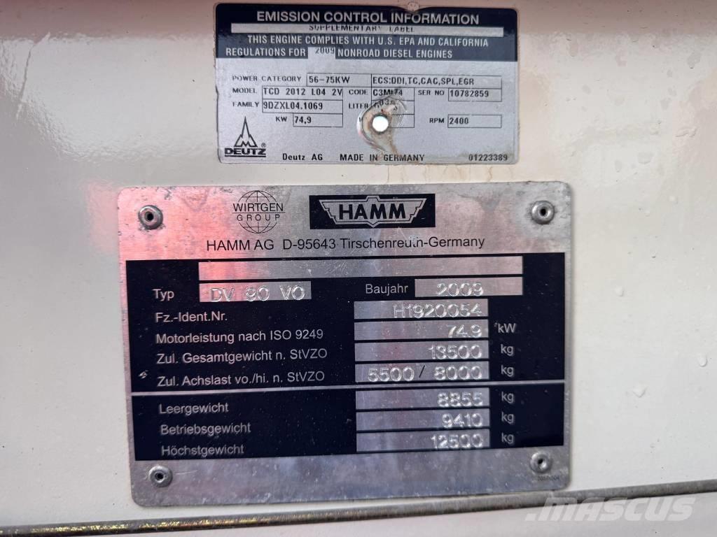 Hamm DV 90 VO Valjci sa duplim bubnjem