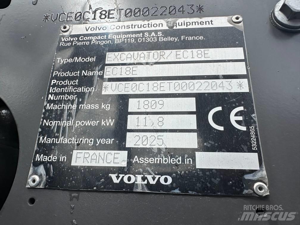 Volvo EC 18 E Mini bageri < 7t