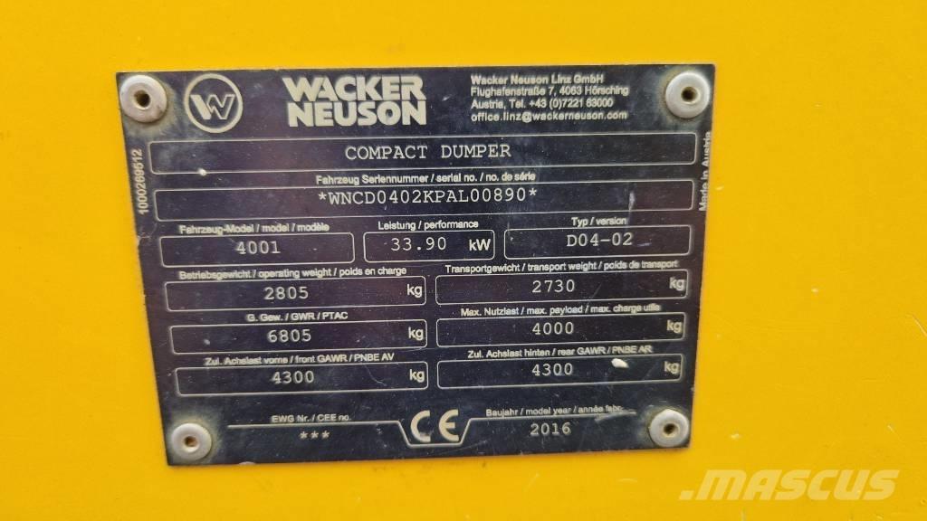 Wacker Neuson 4001 Damperi za gradilište