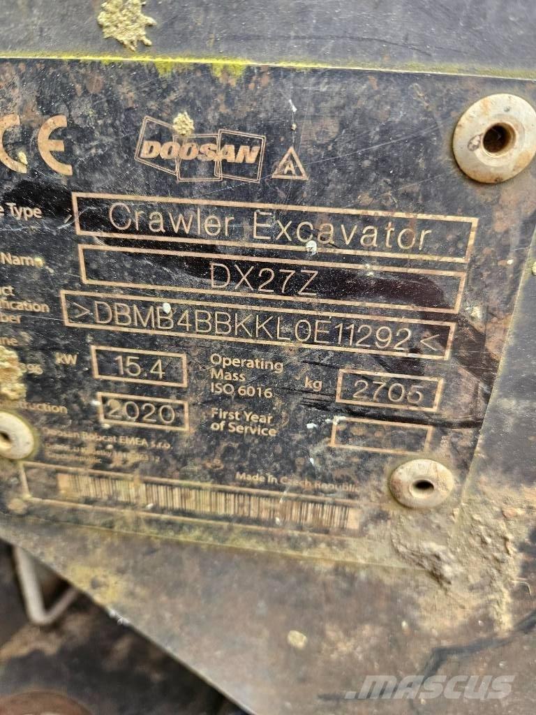 Doosan DX 27 Z Mini bageri < 7t