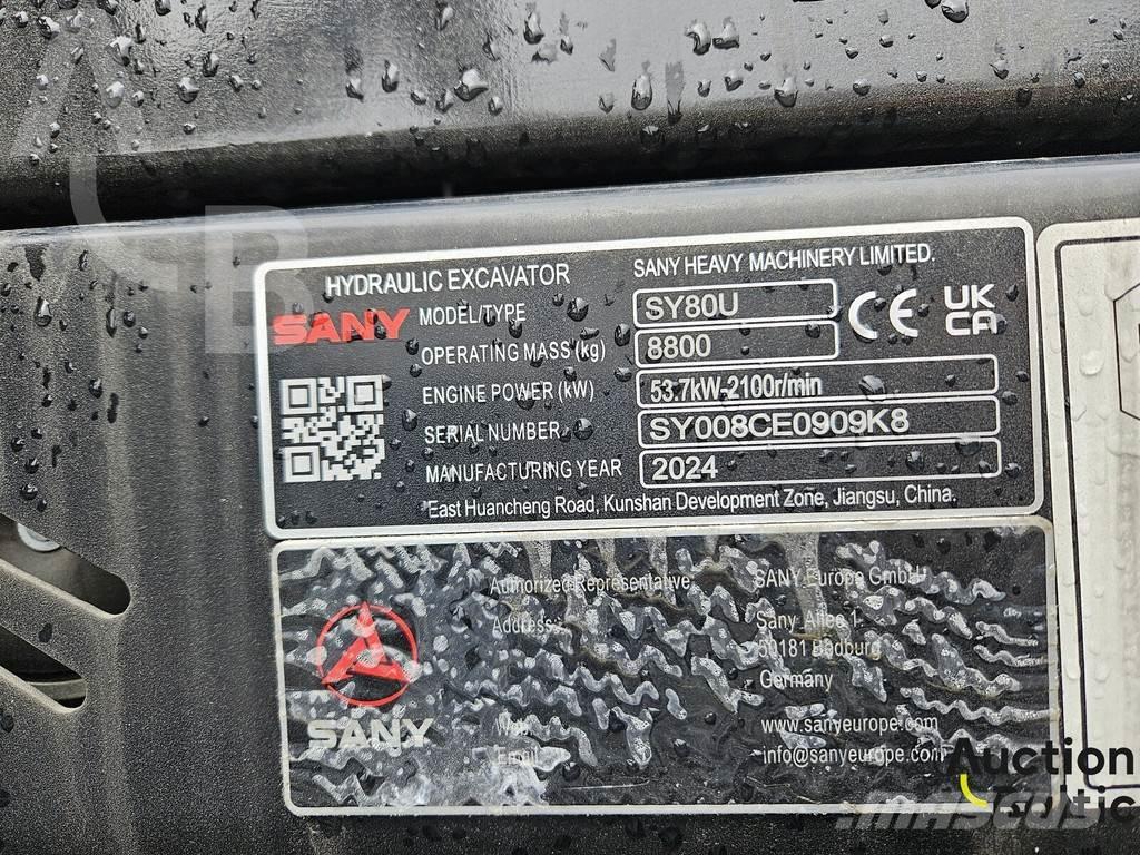 Sany SY80U Midi bageri 7t – 12t