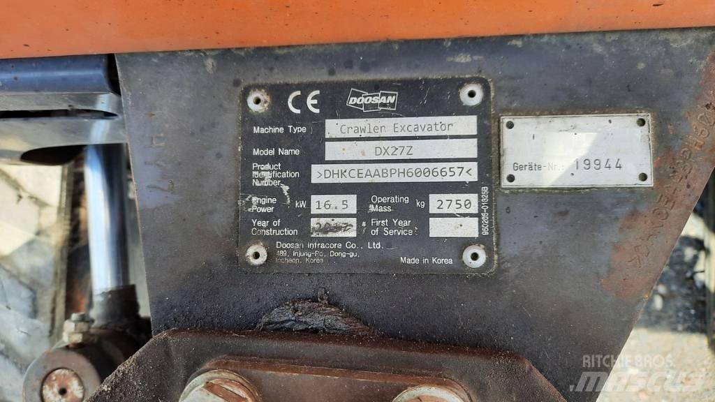 Doosan DX 27 Z Mini bageri < 7t