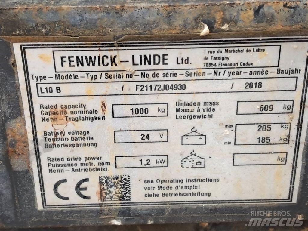 Linde L10B Ručni električni viljuškar