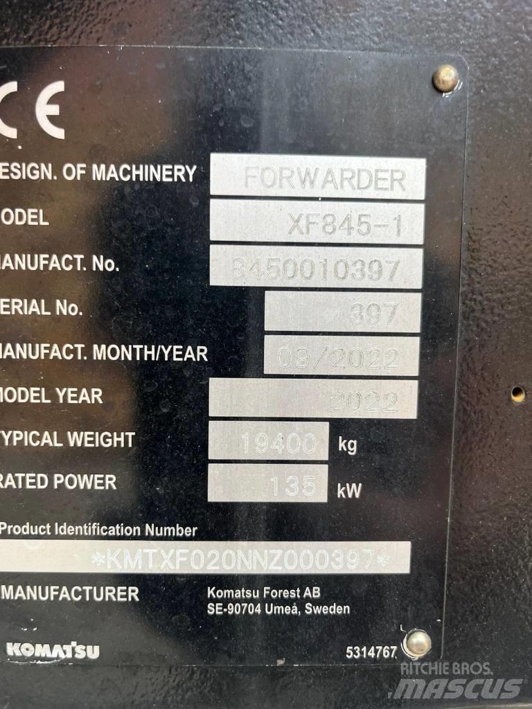 Komatsu 845-1 Forvarderi