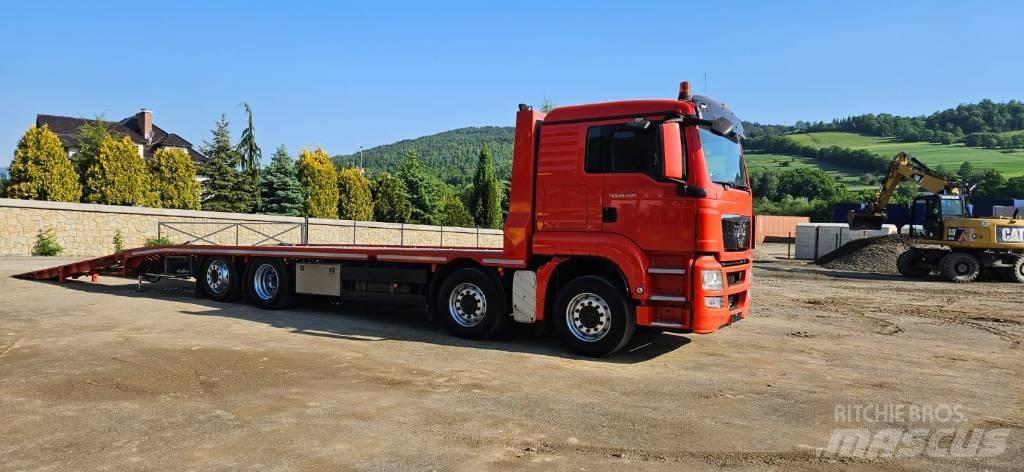 MAN TGS 35.400 Kamioni sa ravan platformom / vitlom