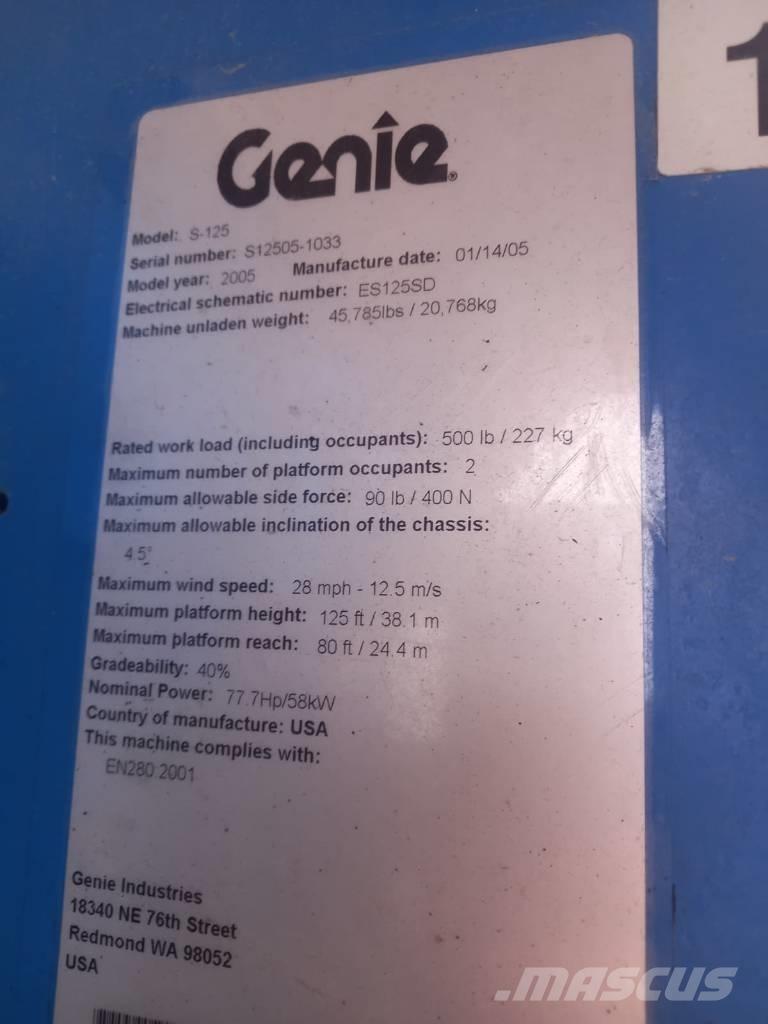 Genie S 125 Teleskopske podizne platforme
