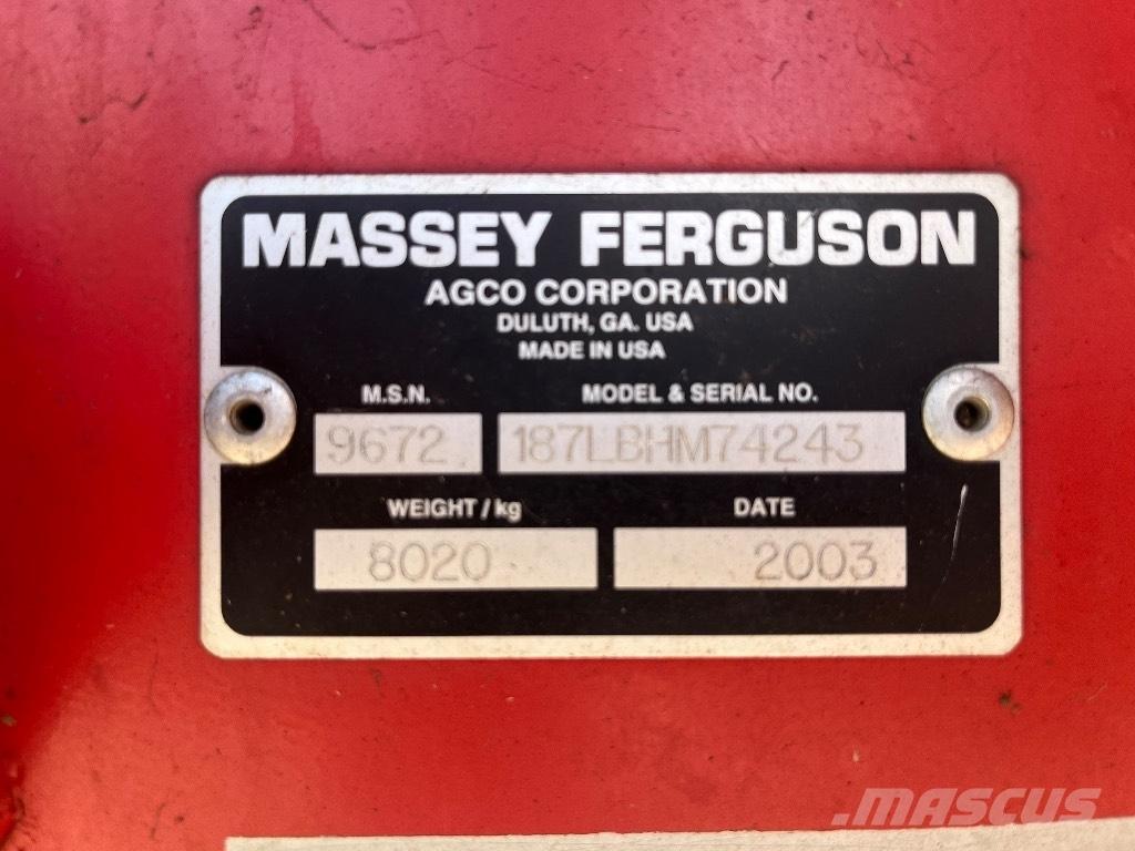 Massey Ferguson 187 Prese/balirke za četvrtaste bale
