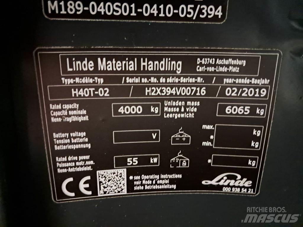 Linde H40T-02 Plinski viljuškari