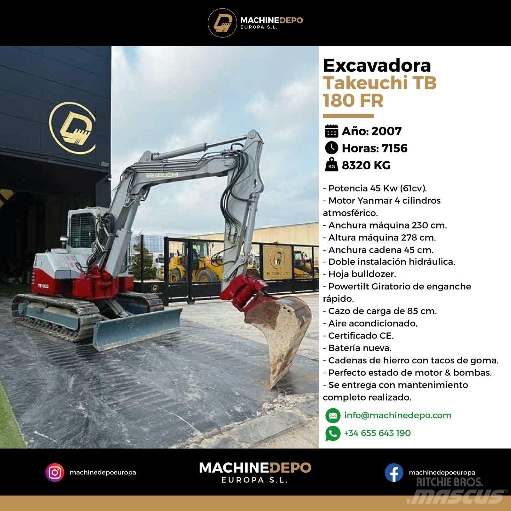 Takeuchi TB 180 FR Midi bageri 7t – 12t