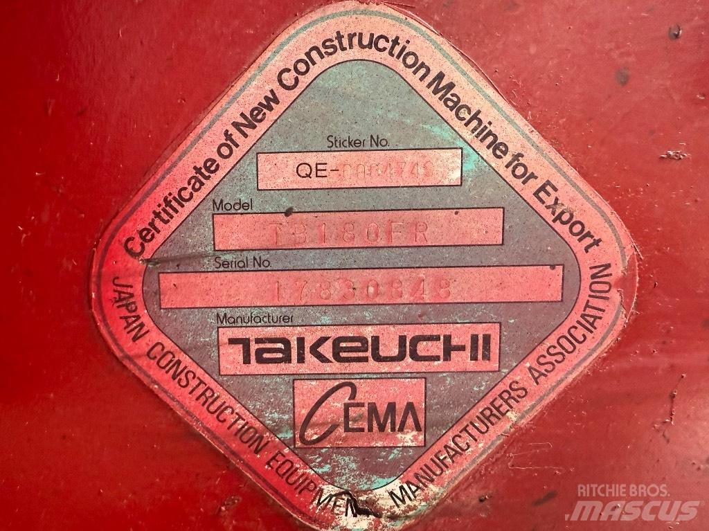 Takeuchi TB 180 FR Midi bageri 7t – 12t