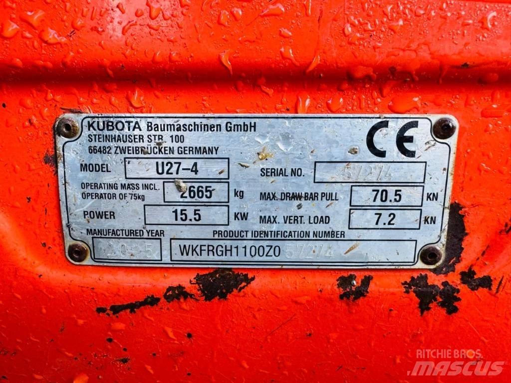 Kubota U 27-4 Mini bageri < 7t