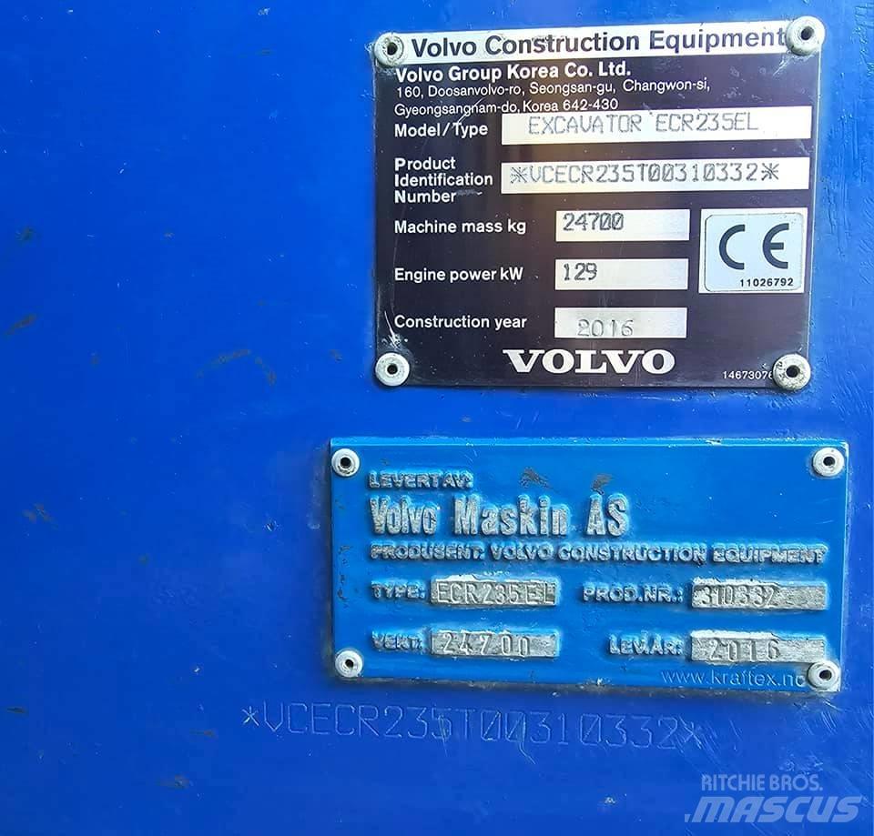 Volvo ECR 235 EL Bageri guseničari