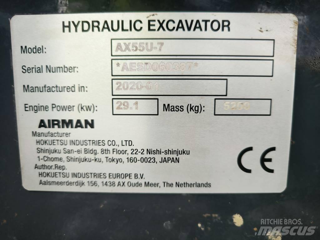 Airman AX55u Mini bageri < 7t