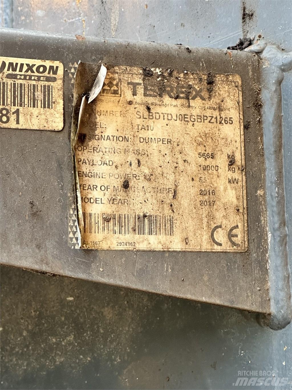 Terex TA10 Damperi za gradilište