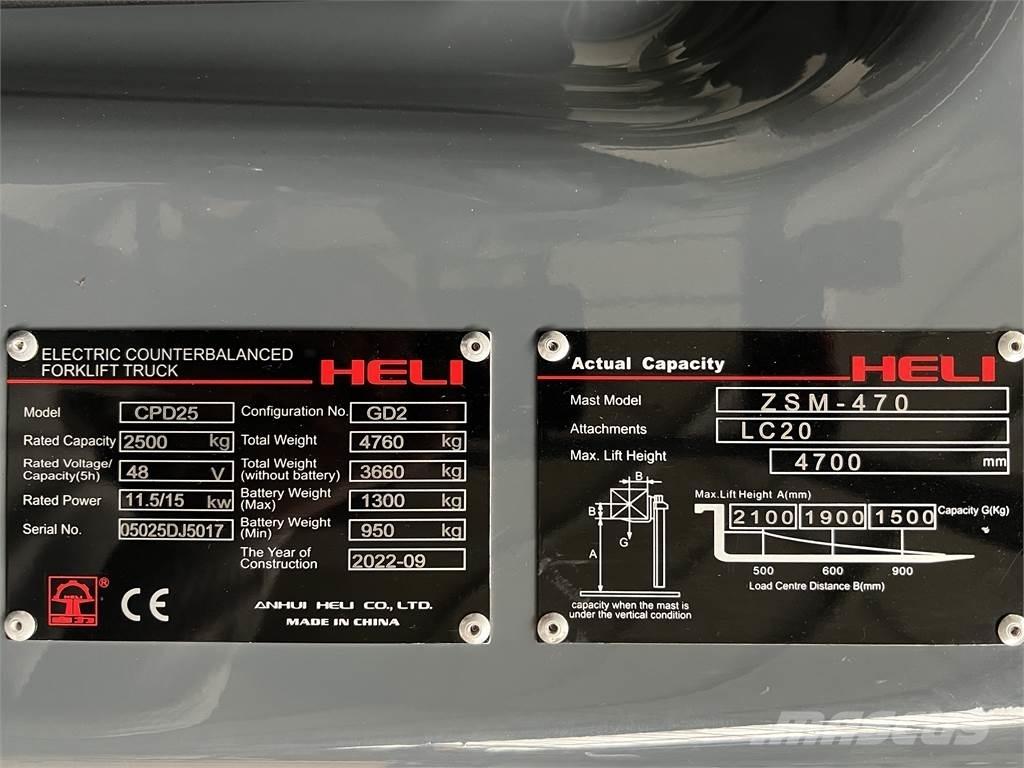 Heli CPD25 GD2 / NEU Električni viljuškari