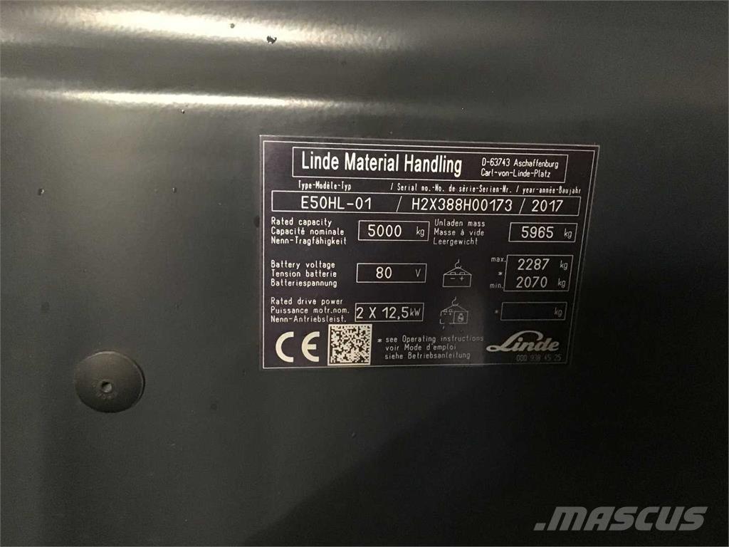 Linde E50HL Električni viljuškari