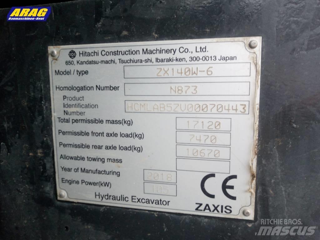 Hitachi ZX 140 W-6 Bageri točkaši