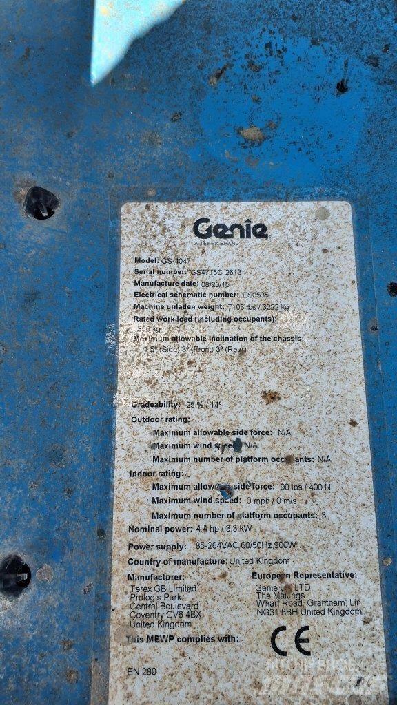 GENIE GS4047 Makazaste platforme