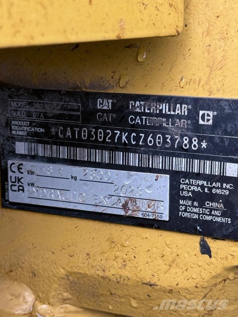 CAT 302.7 CR Mini bageri < 7t
