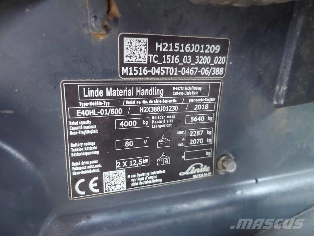 Linde E 40 Li-ION Električni viljuškari