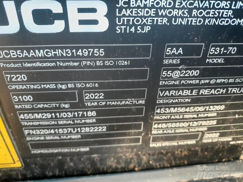 JCB 531-70 Poljoprivredni teleskopski utovarivači