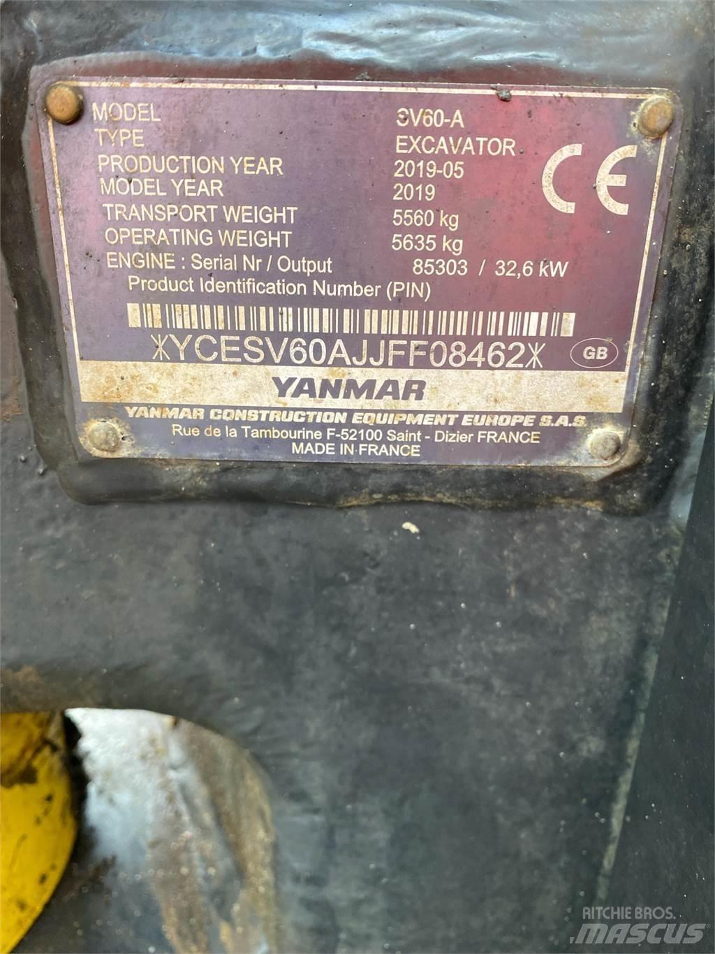Yanmar SV60 Mini bageri < 7t