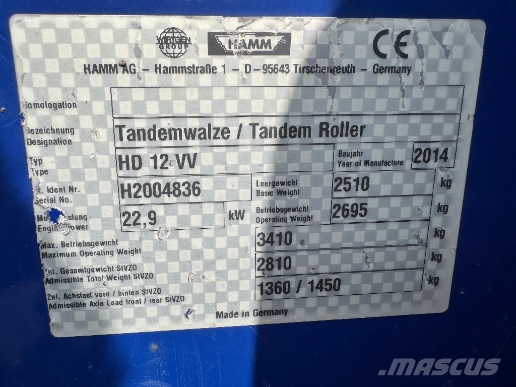 Hamm HD 12 VV Valjci sa duplim bubnjem