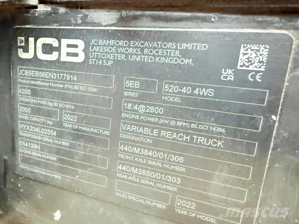JCB 520-40 Teleskopski viljuškari