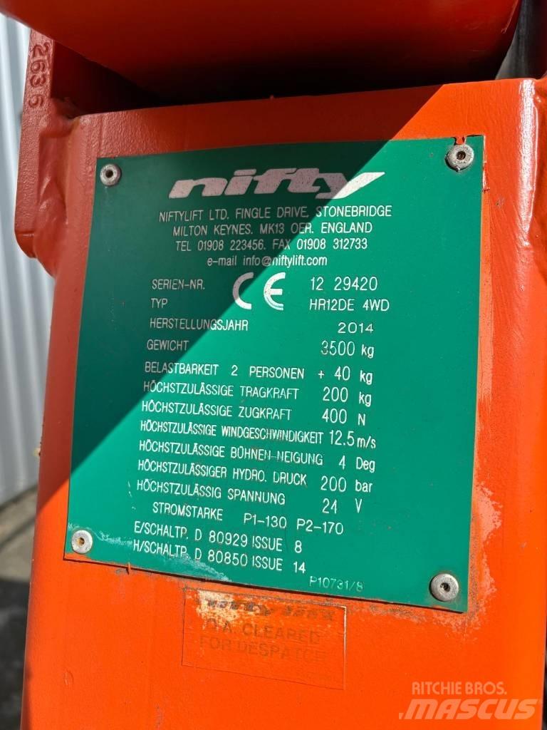 Niftylift HR 12 D E Zglobne podizne platforme