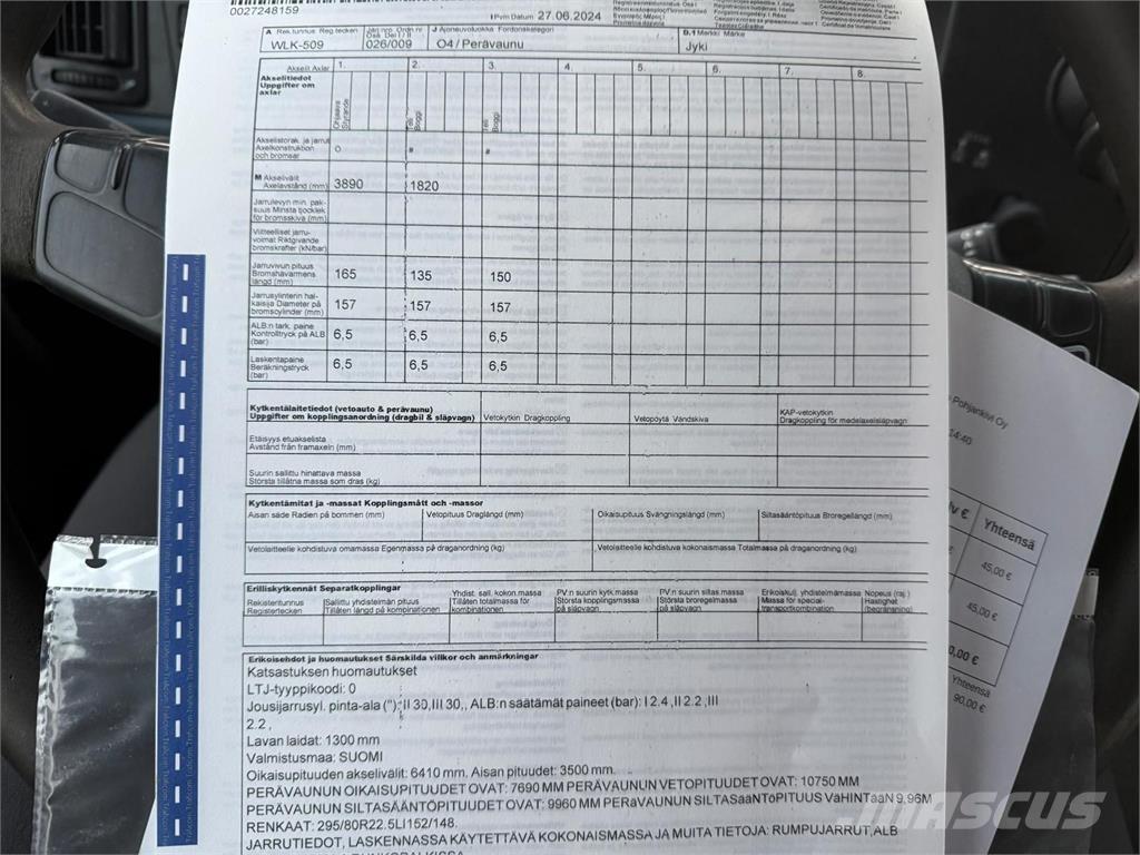 Jyki V 31-SL Prikolice platforme/otvoreni sanduk