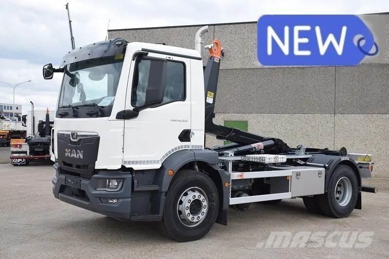 MAN TGM 18.320 Rol kiper kamioni sa kukom za podizanje tereta