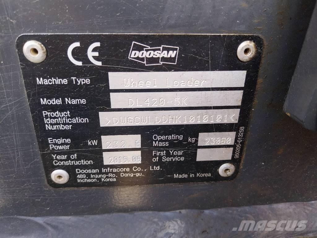 Doosan DL 420CVT-5 Utovarivači na točkove