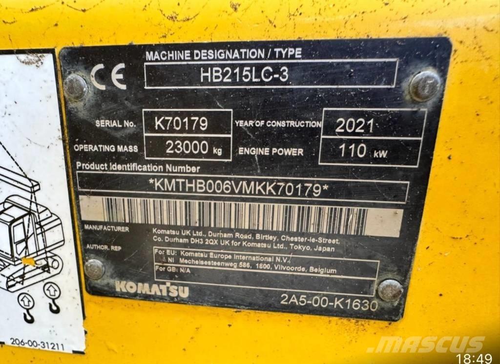 Komatsu HB 215LC-3 Bageri guseničari