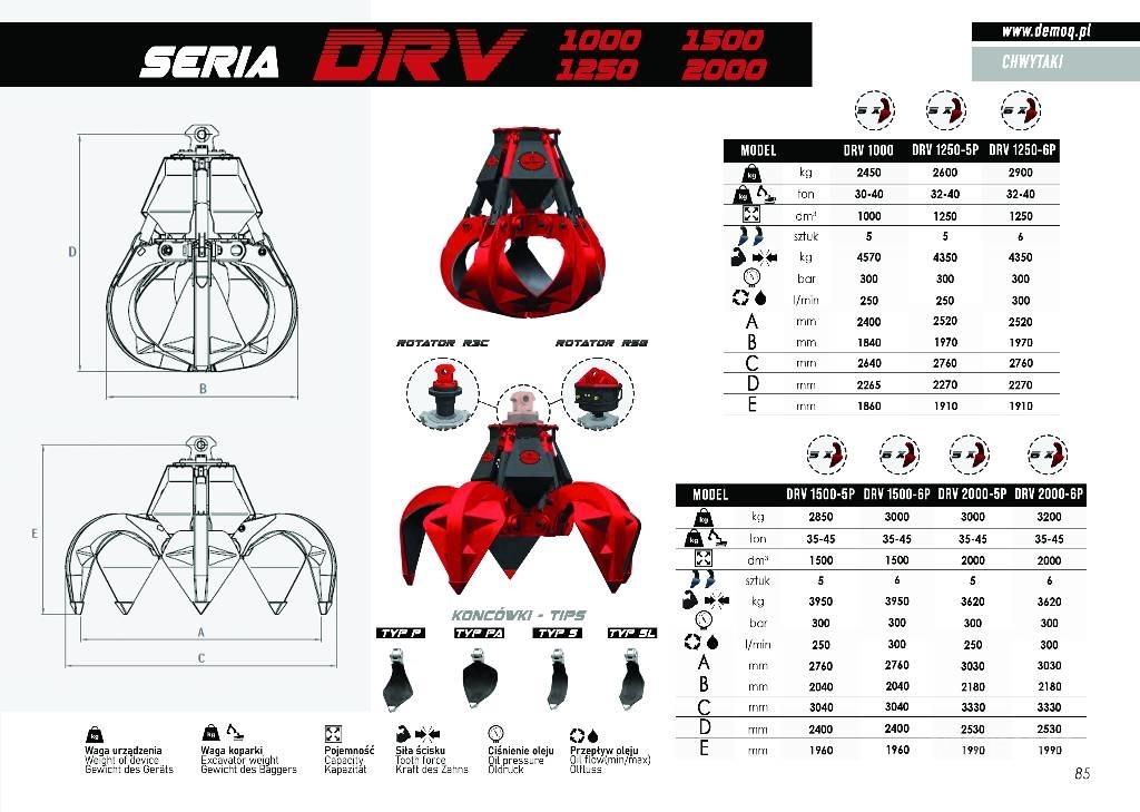  DEMOQ DRV600-5P Grabulje