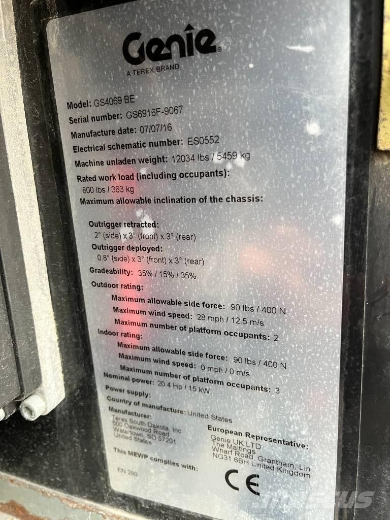 Genie GS4069 BE Makazaste platforme