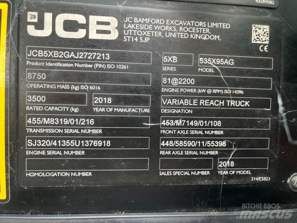 JCB 535-95 Agri Poljoprivredni teleskopski utovarivači