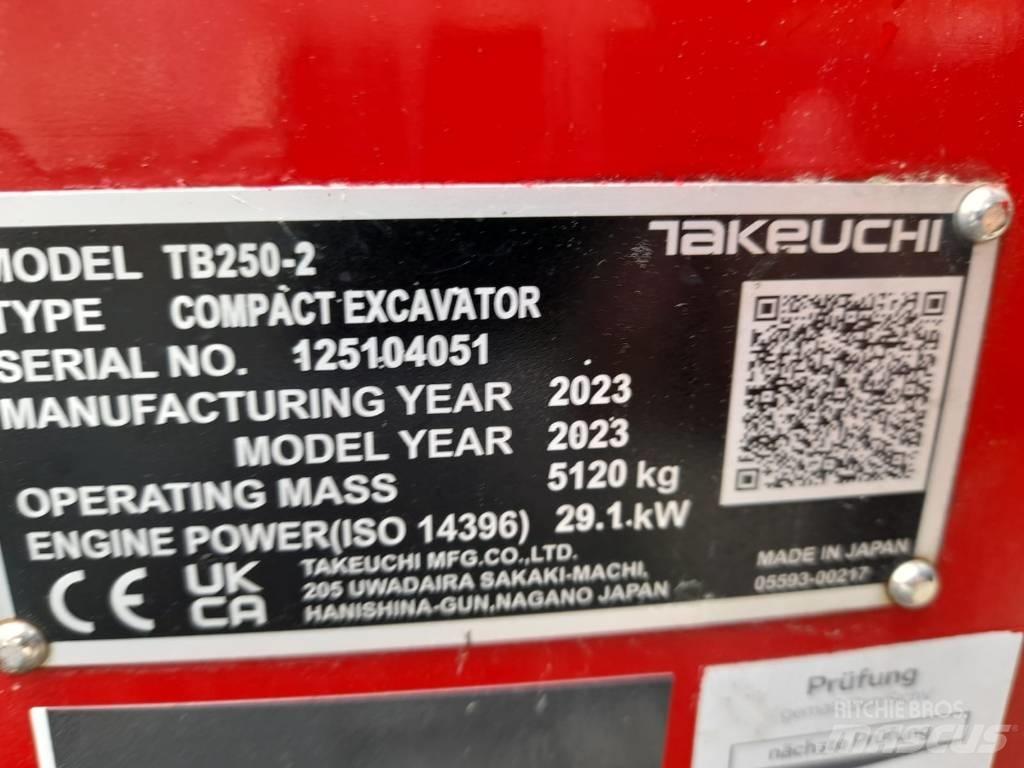 Takeuchi TB 250-2 Mini bageri < 7t