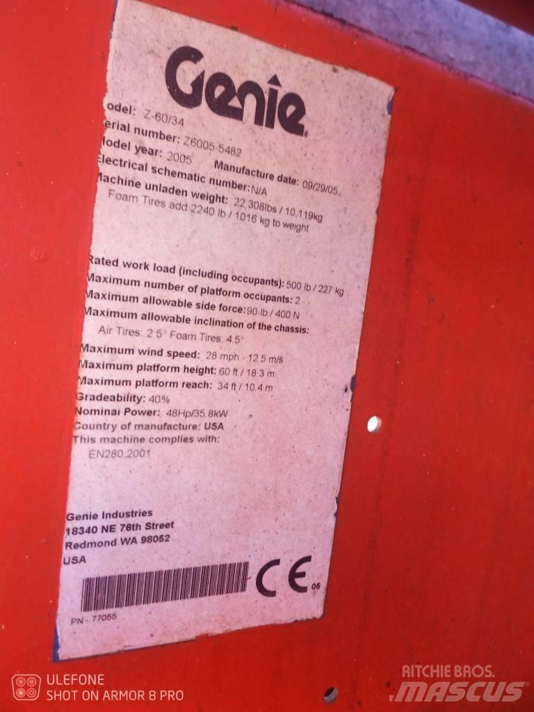Genie Z 60/34 RT Zglobne podizne platforme