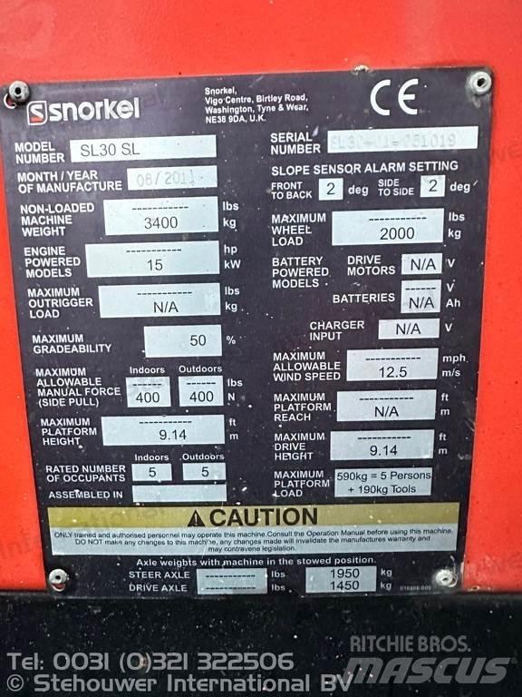Snorkel SL30 SL Makazaste platforme